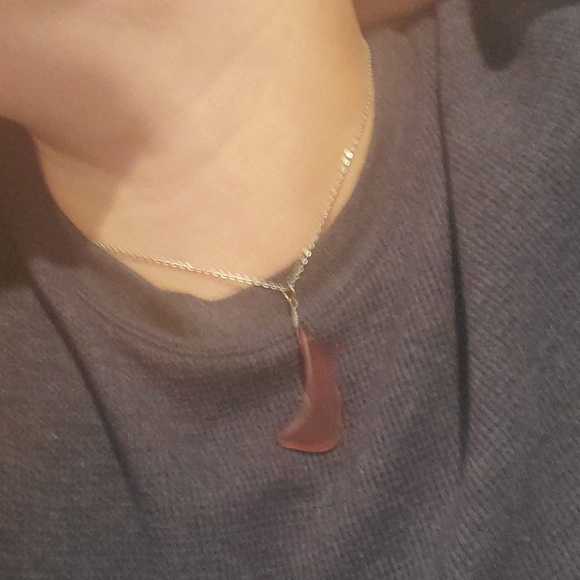Peach Seaglass Pendant - Picture 2 of 4